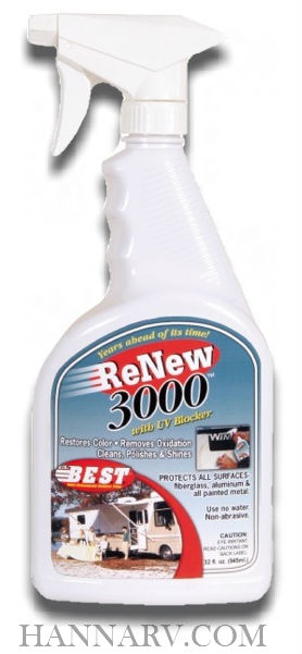 B.E.S.T. 57032 Renew 3000 Cleaner All-In-One Clean, Shine, And Protect Formula - 32 Oz Spray Bottle